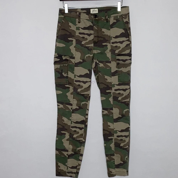 J. Crew Camo Toothpick Cargo Pants Ankle Length - Size 29 - Picture 2 of 7